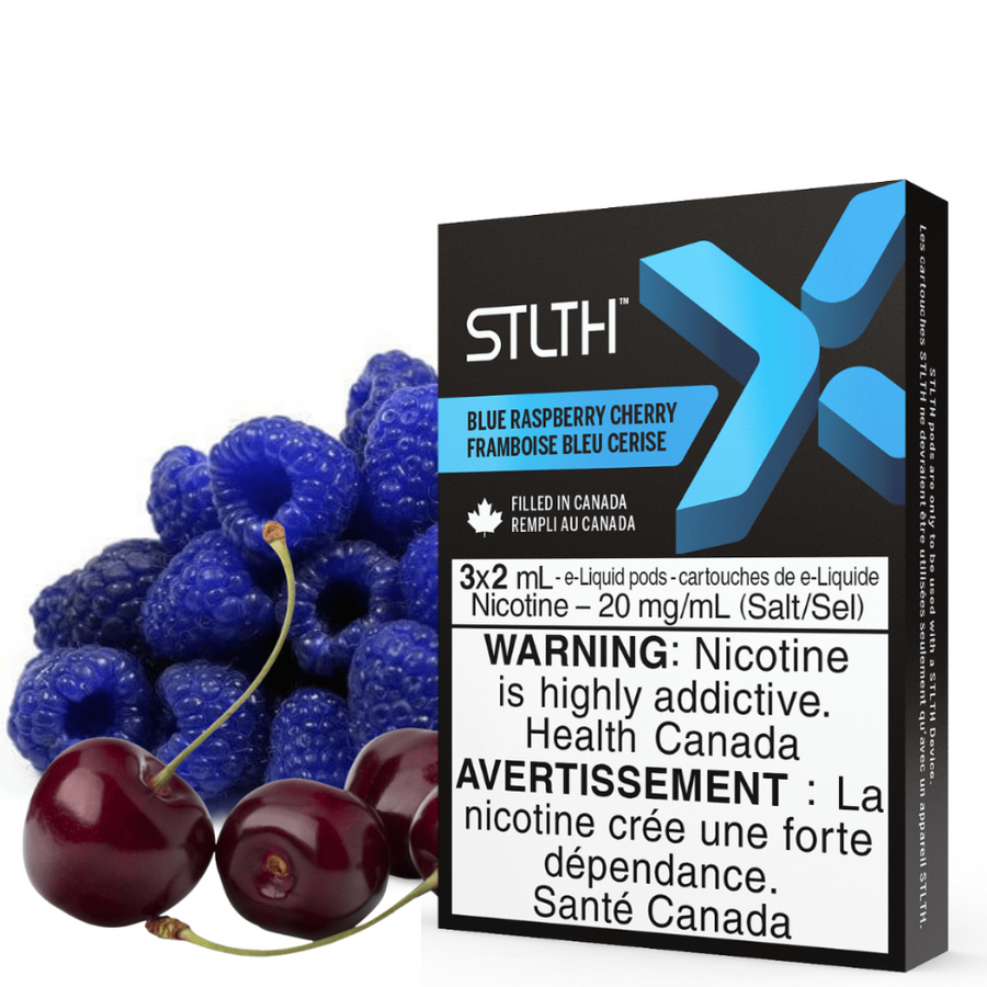 STLTH X STLTH (S-Compatible) 3/pkg / 20mg STLTH X Pods-Blue Raspberry Cherry STLTH X Pods-Blue Raspberry Cherry-Yorkton Vape SuperStore & Bong Shop SK, Canada